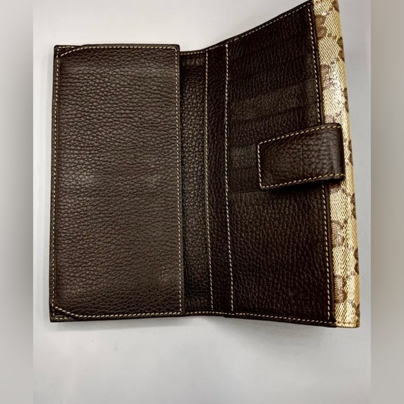 Authentic vintage Gucci canvas eclipse continental wallet - Picture 3 of 9